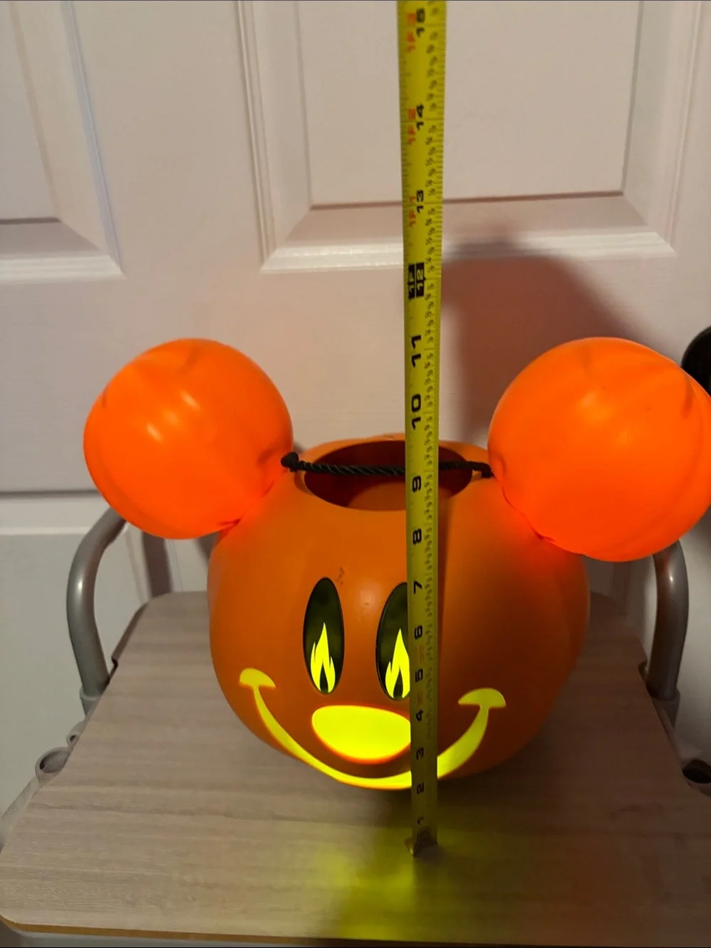 Disney Halloween Mickey Pumpkin Light-Up Treat Bucket